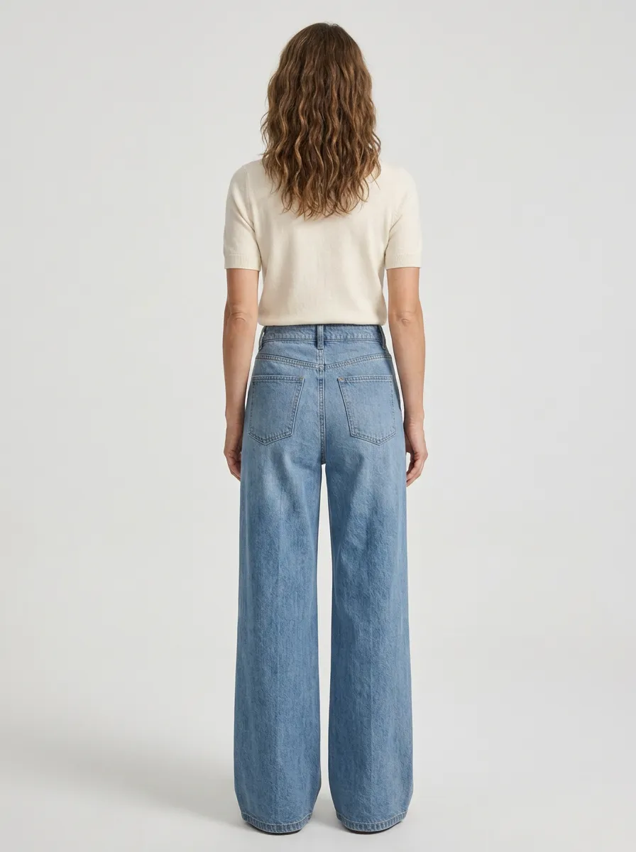 Women's Wide Leg Casual Denim Jeans