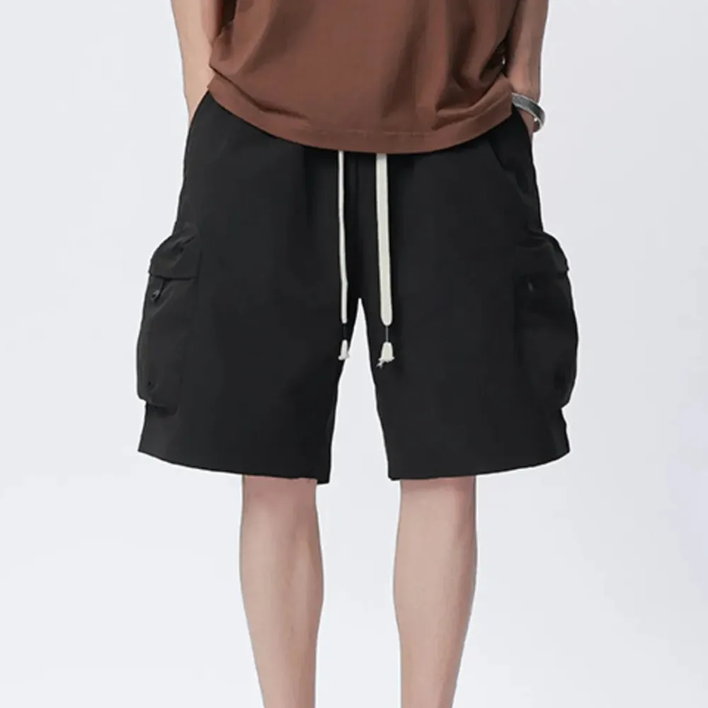 Classic Drawstring Washed Cargo Shorts