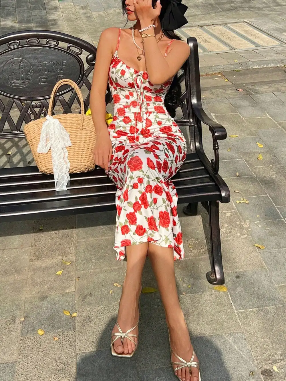 Finish Floral Printed Midi Dress