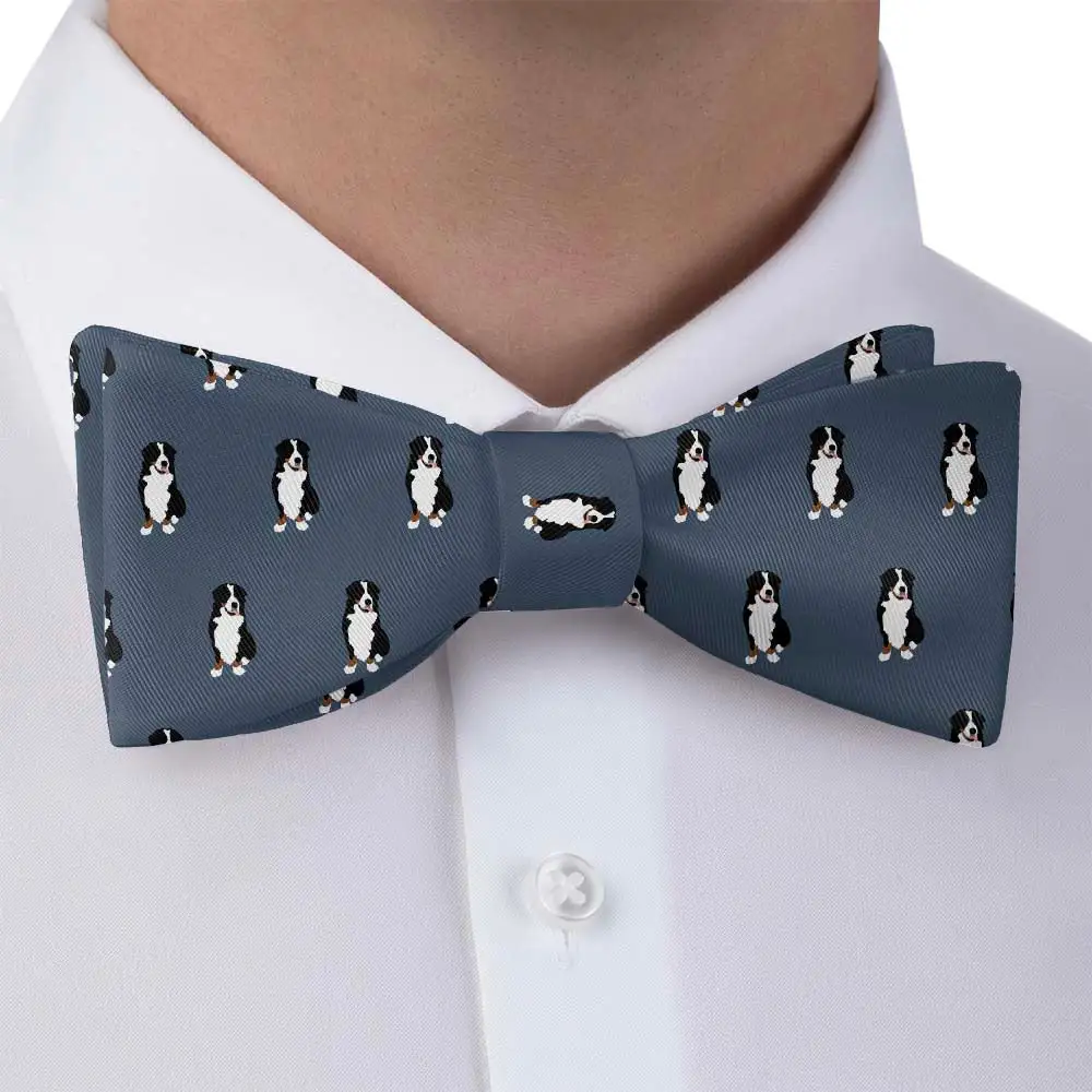 Bernese Mountain Dog Pattern Bow Tie