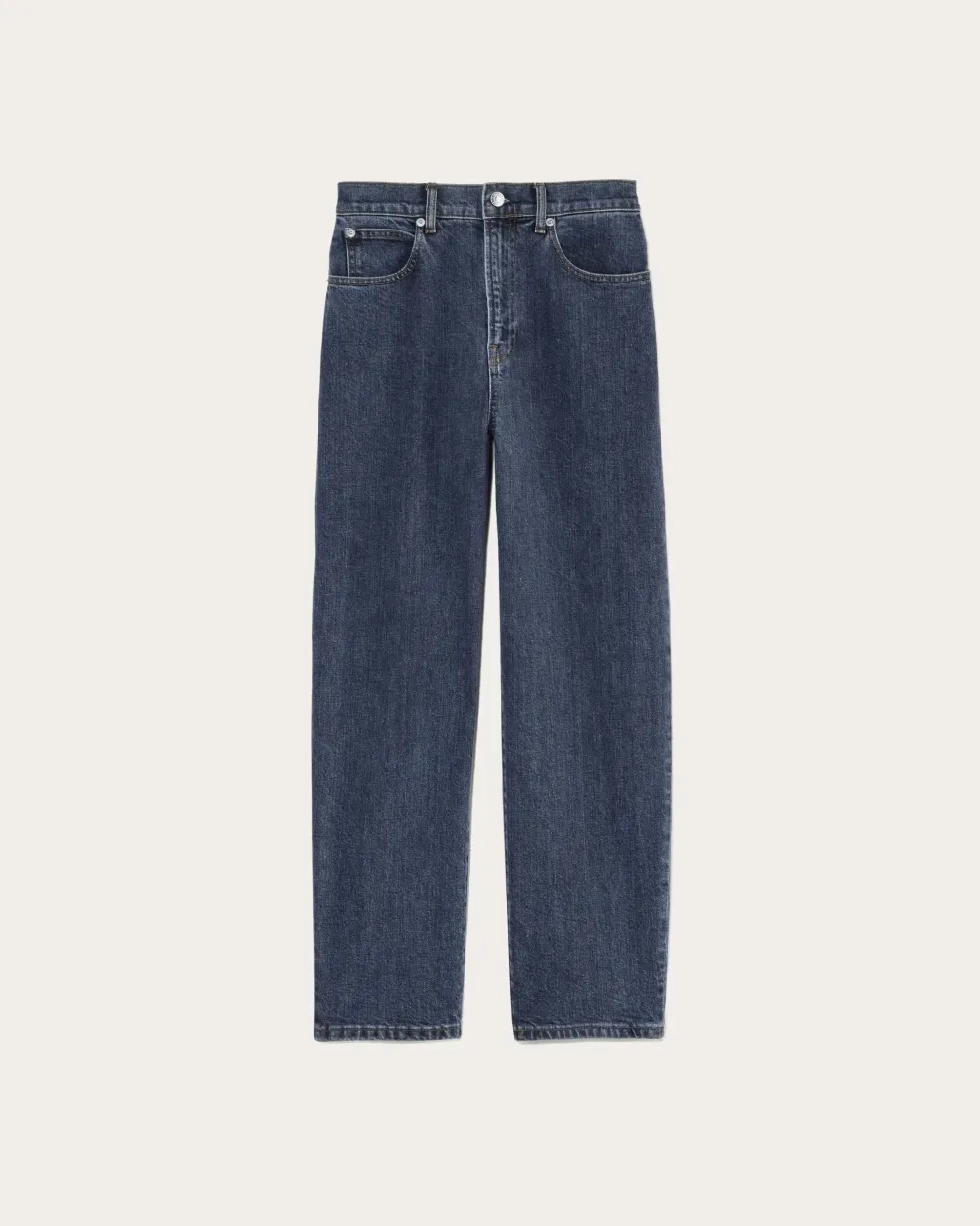 Straight-Leg High-Waisted Jeans