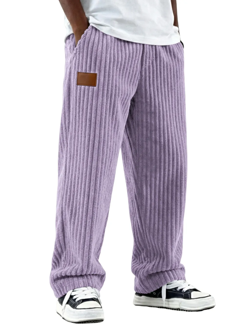 Relaxed Corduroy Seamed Detail Pants