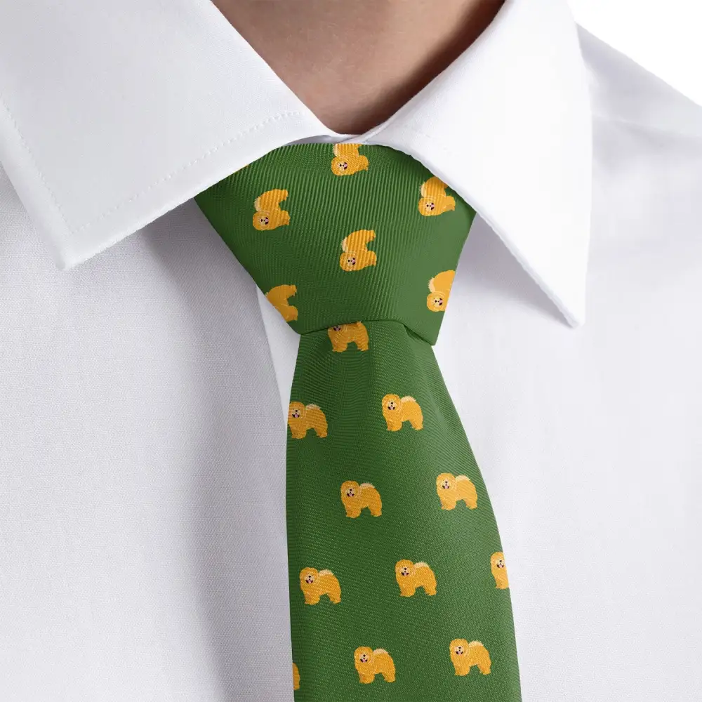 Chow Dog Pattern Necktie