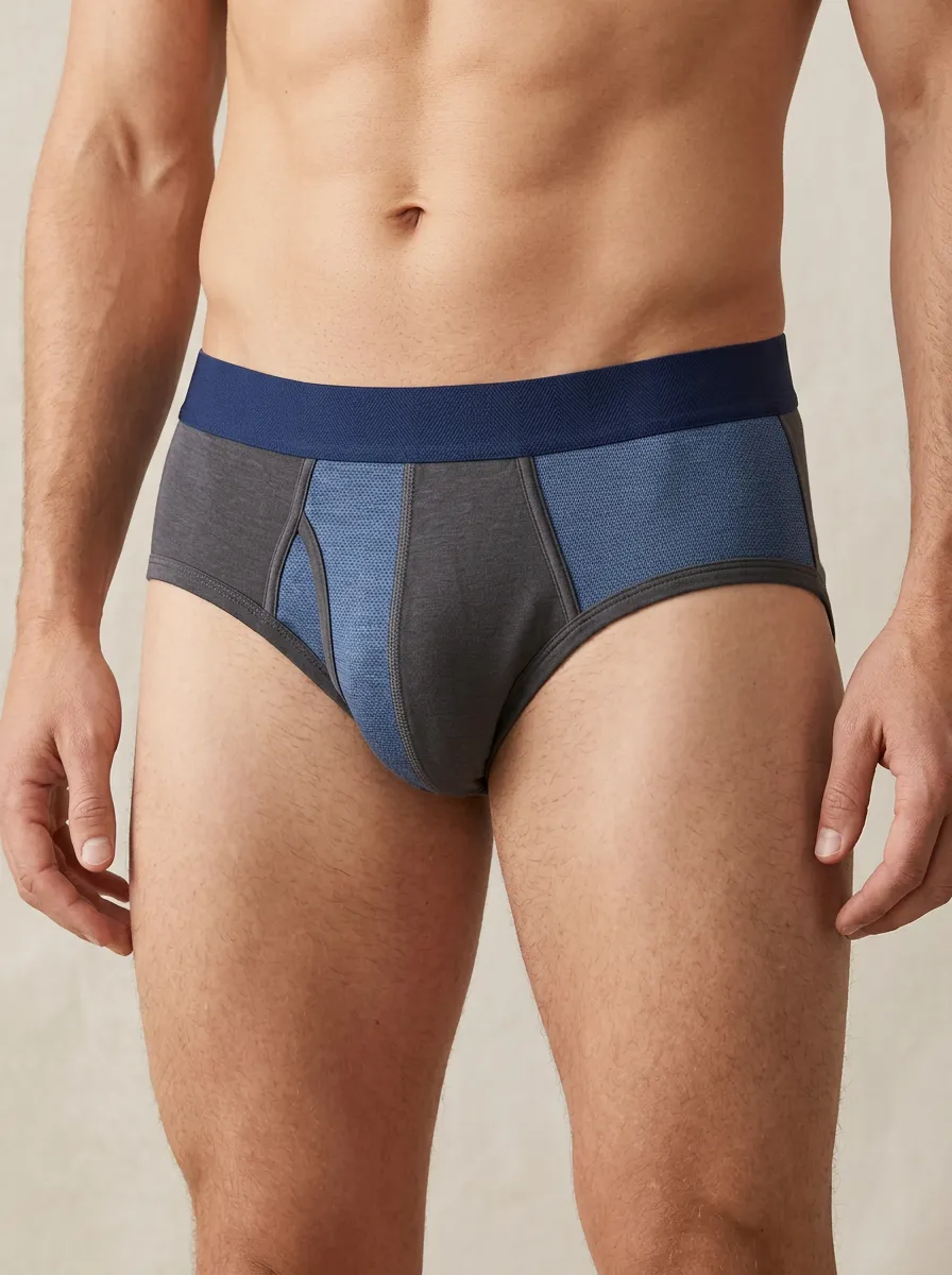 Men's Athletic Sport Two Tone Colorblock Boxer Briefs