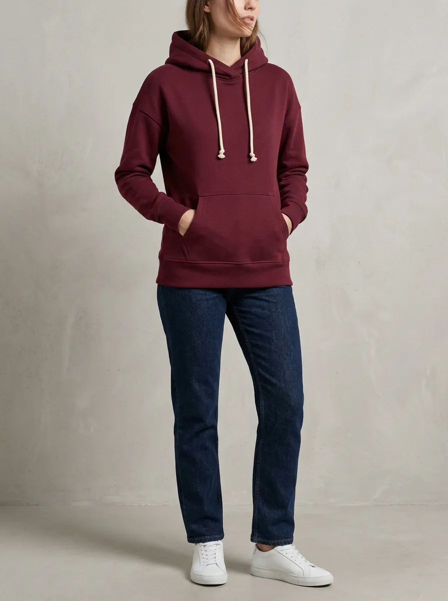 Women's Minimal Drawstring Hoodie