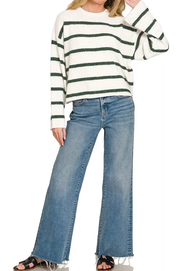 Wool Blend Striped Sweater