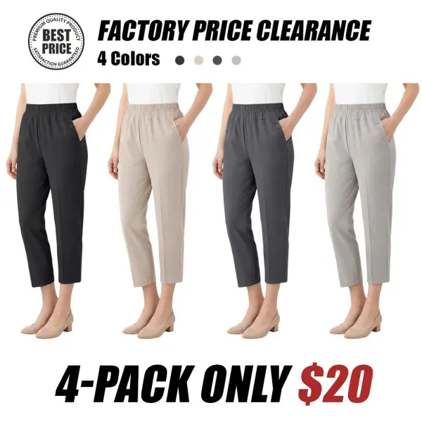 Ultra-Stretch High-Waist Pull-on Utility Capri Pants