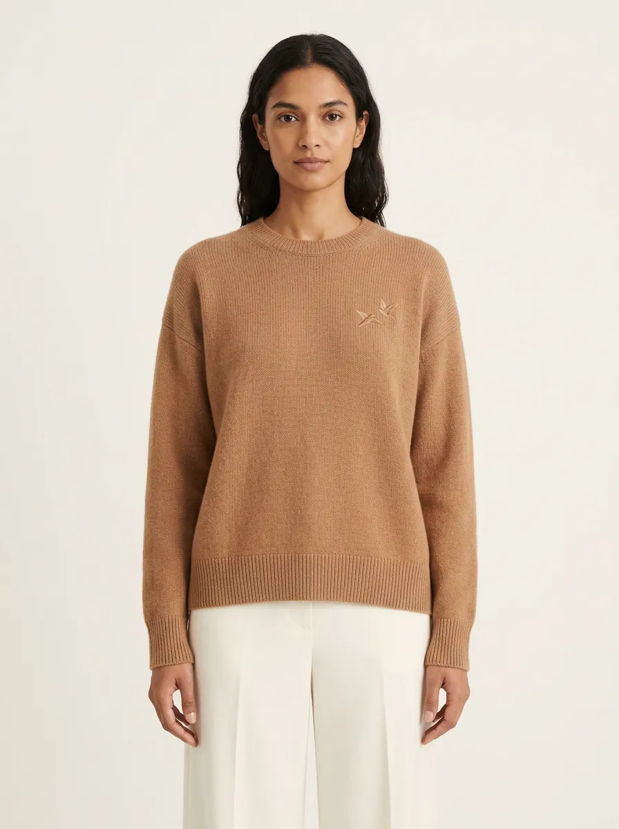 Women's Embroidered Crewneck Sweater
