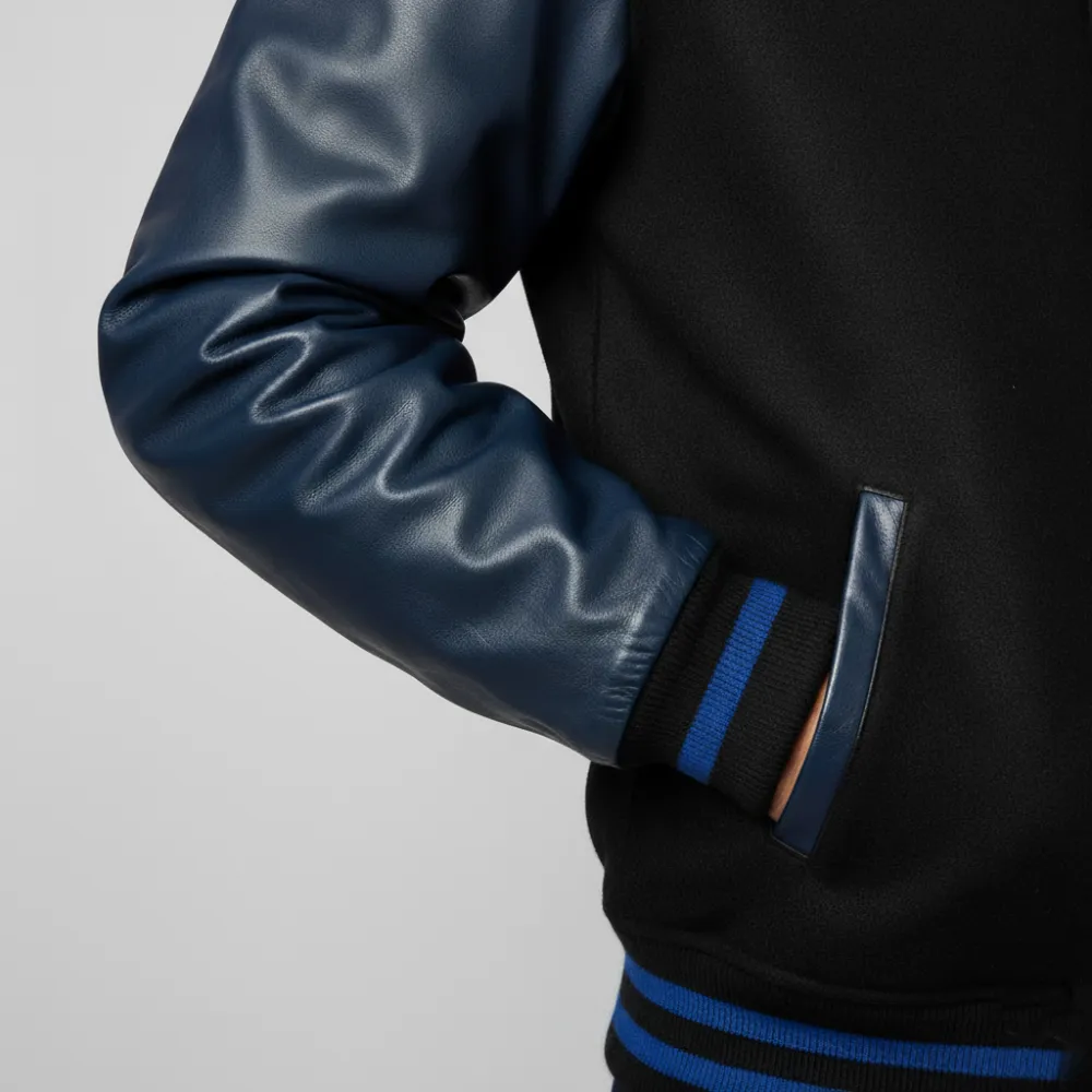 Sporty Wool Leather Varsity Jacket