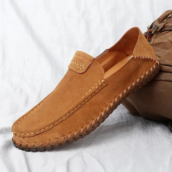 Refined Leather Slip-On Shoes