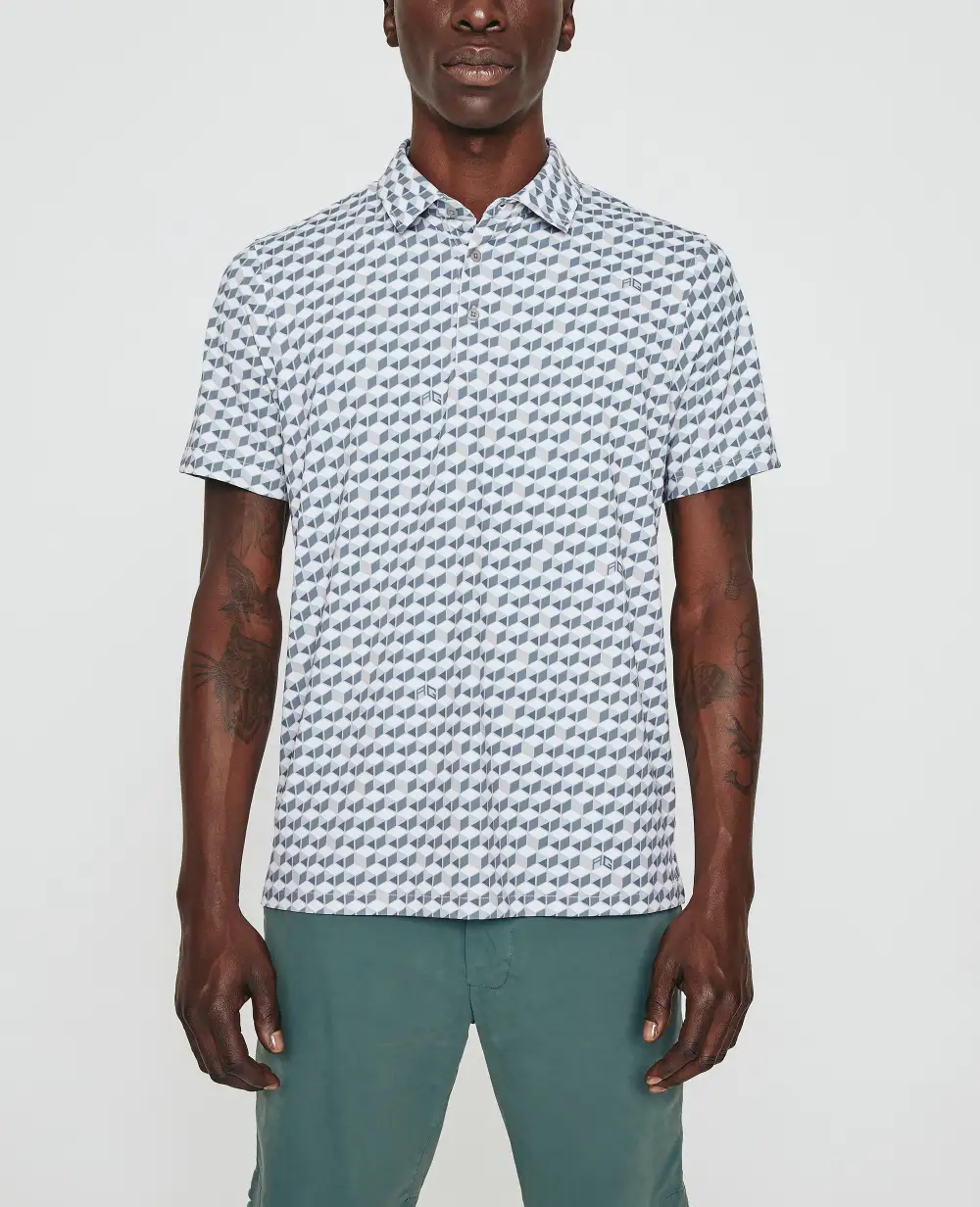 Men's Classic Fit Button Placket Polo Shirt