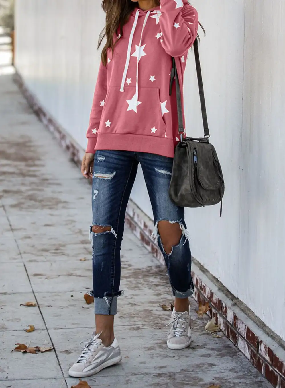 Cotton Blend Star Hooded Top