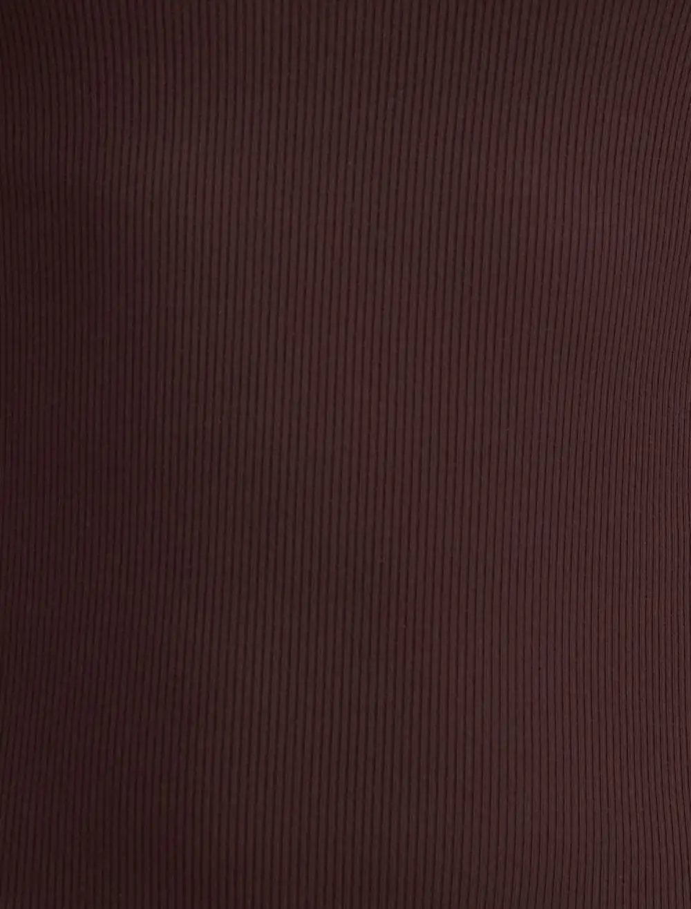 Burgundy Scallop Trim Ribbed Knit T-Shirt