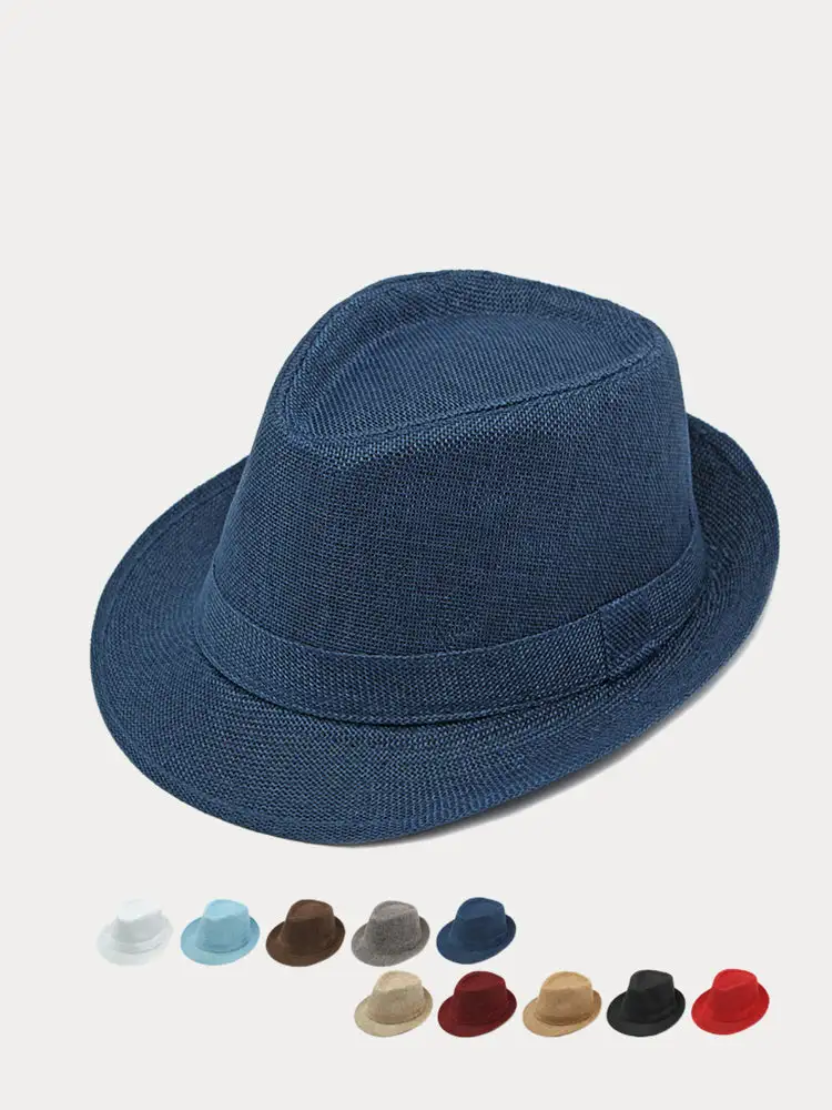 Beach Sun Protection Cotton Fedora Hat