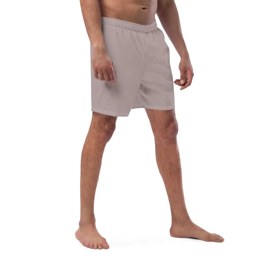 Stretch Pocketed Printed Swim Trunks