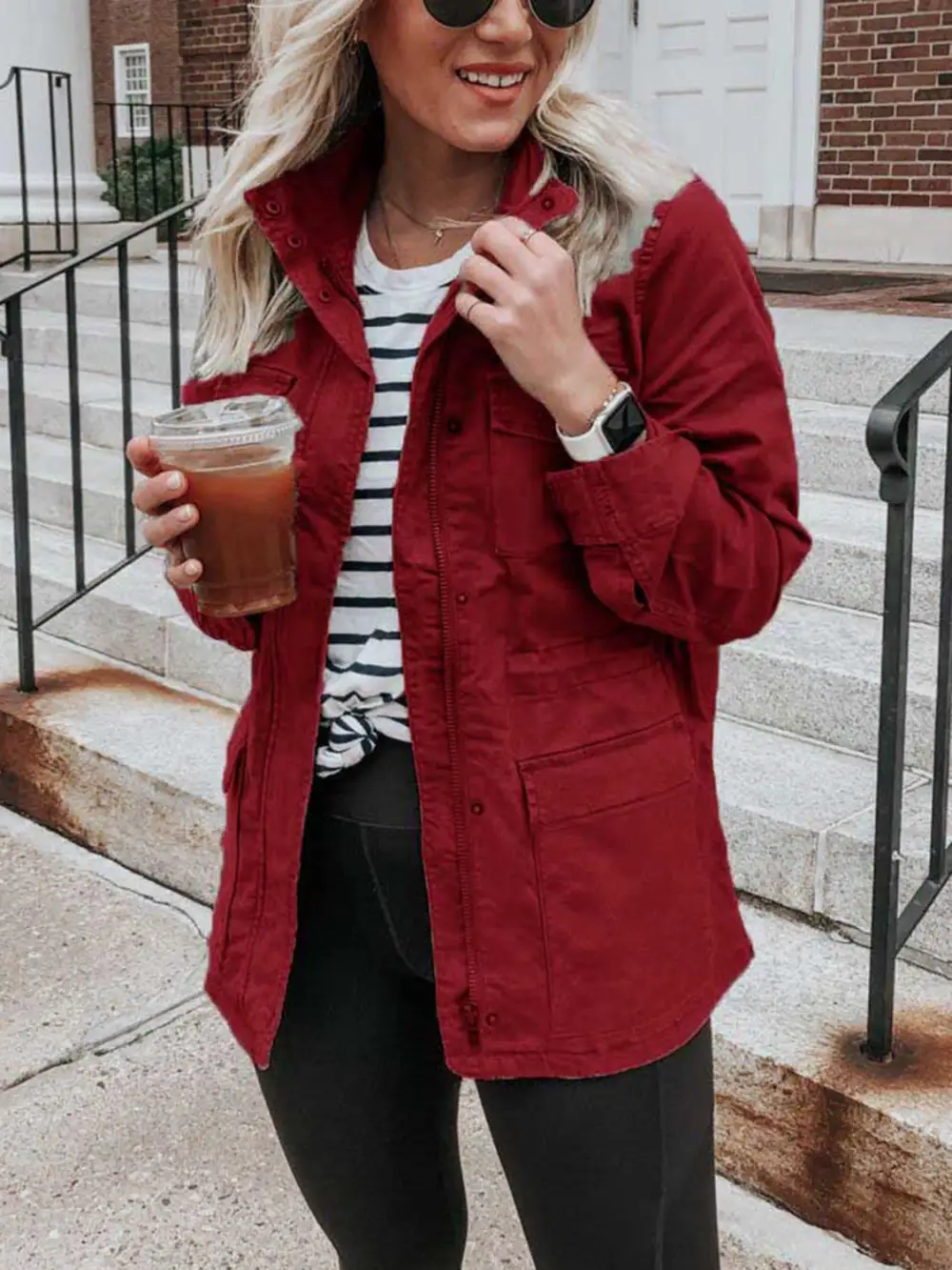Zip-Up Pocketed Jacket