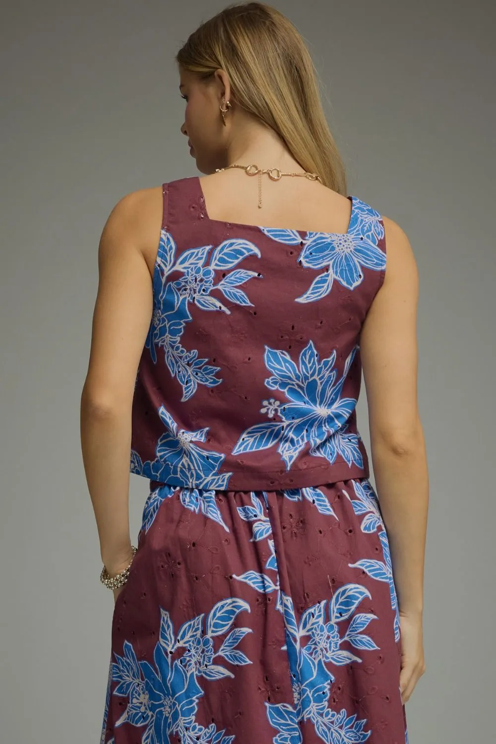 Embroidered Sleeveless Top Sets