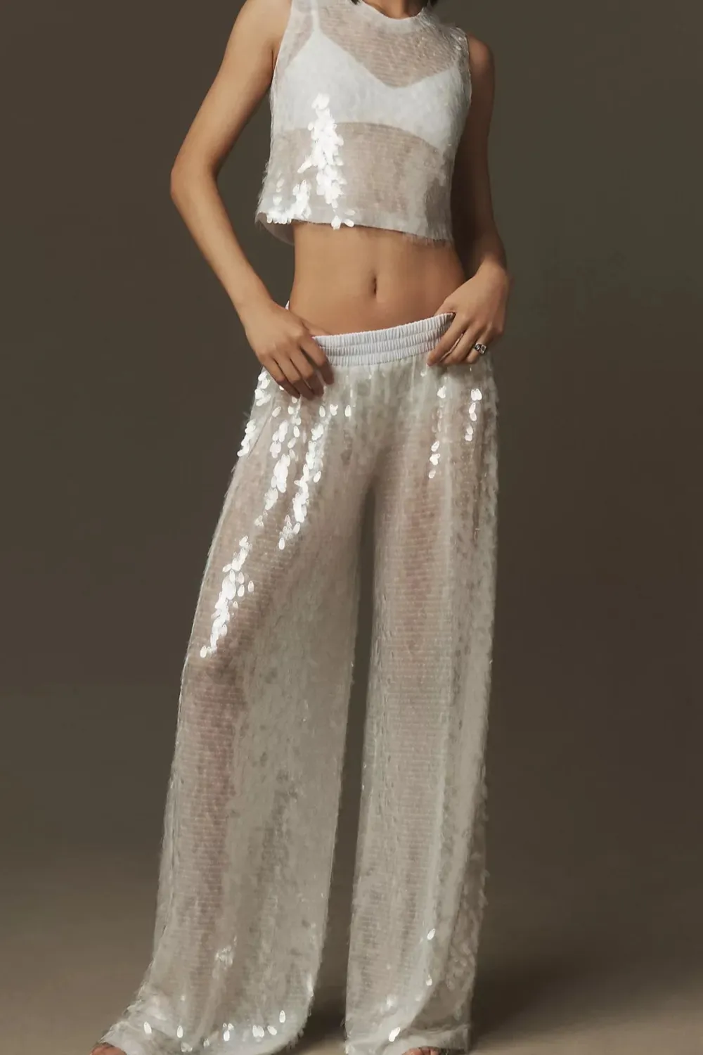 Sequin Sparkling Casual Pants
