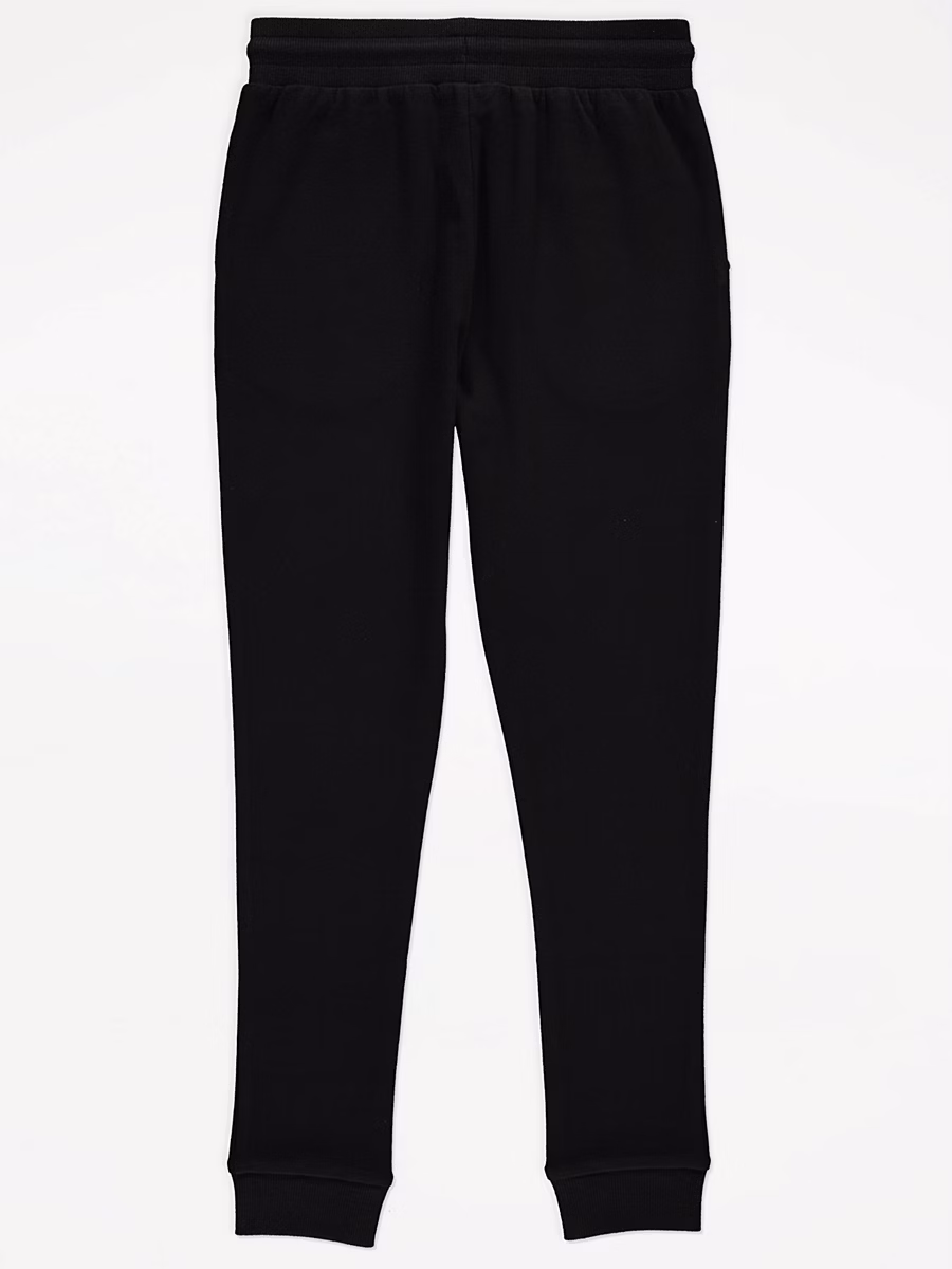 Black Skinny Fit Cuffed Joggers detail 1