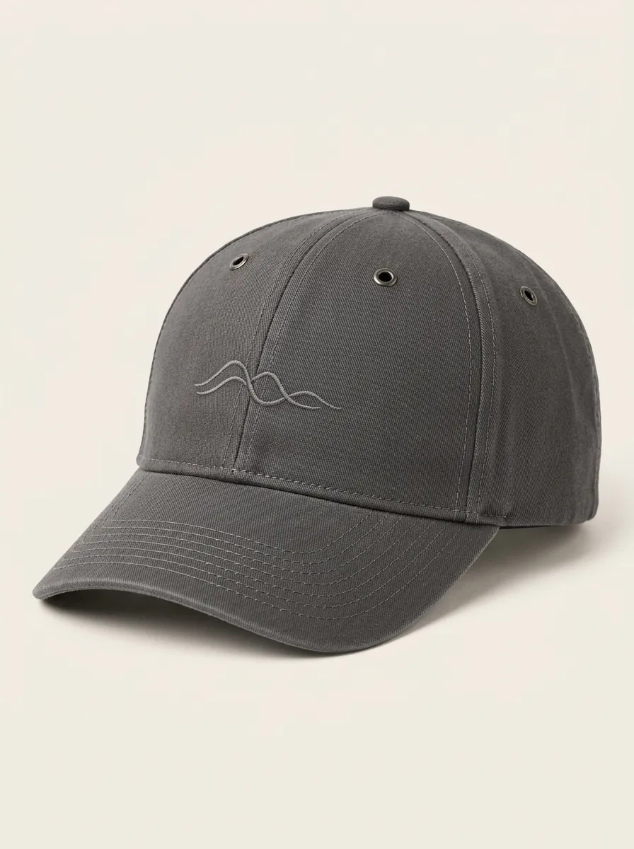 Simple Mountain Outline Embroidered Baseball Cap