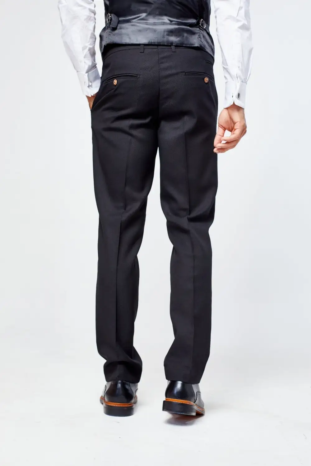Viscose Blend Stretch Blend Tailored Trousers
