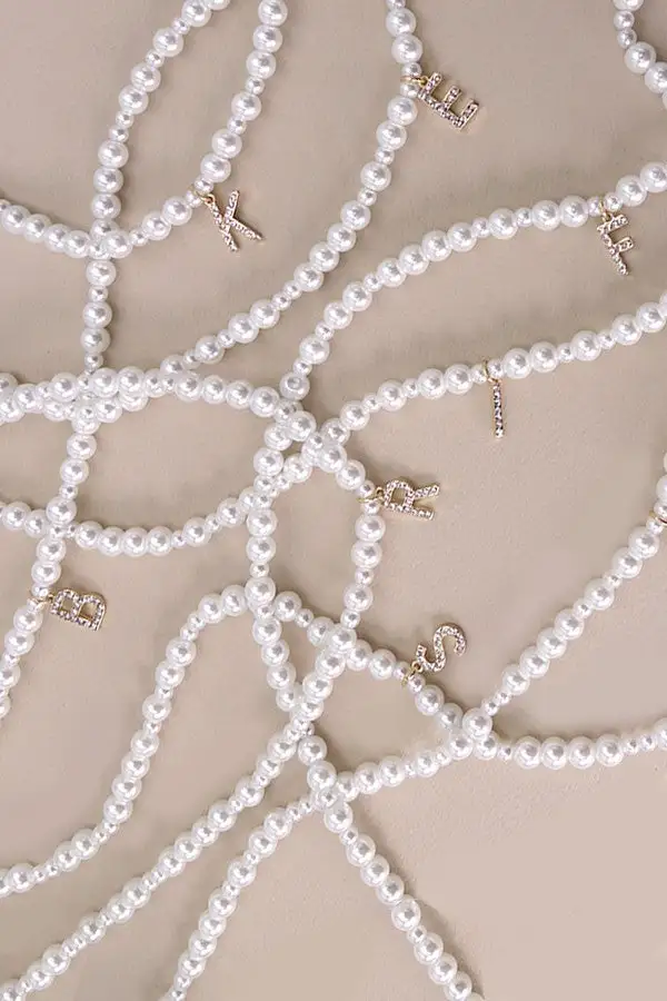 Pearl Initial Pendant Necklace