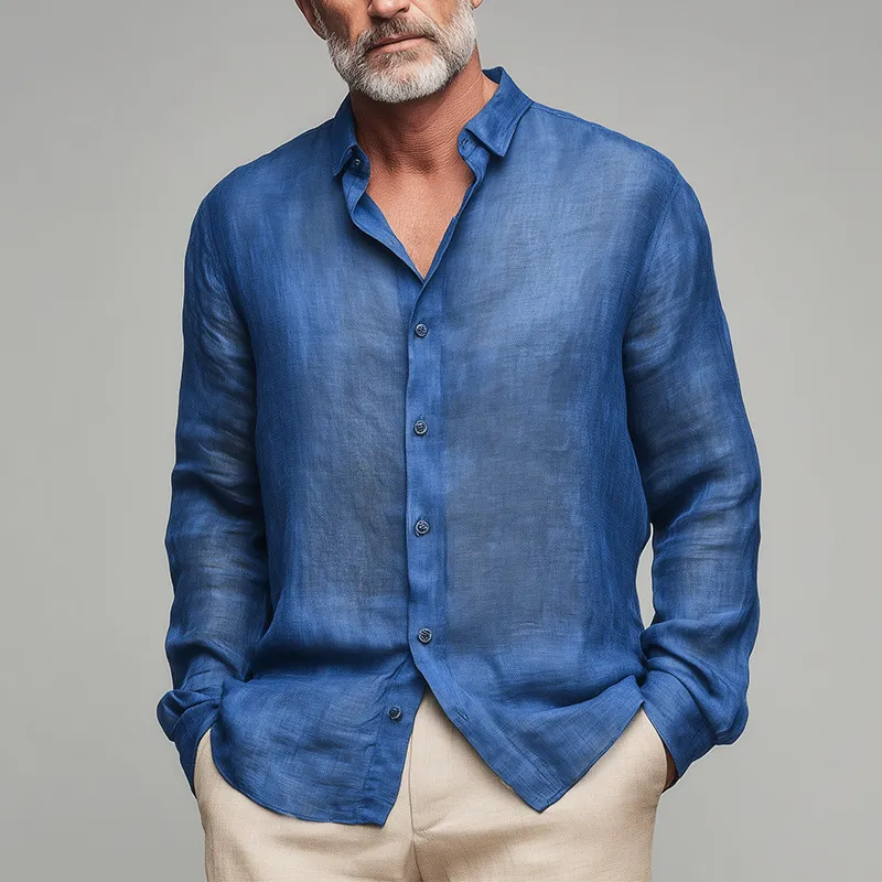 Easy Collar Linen Shirt