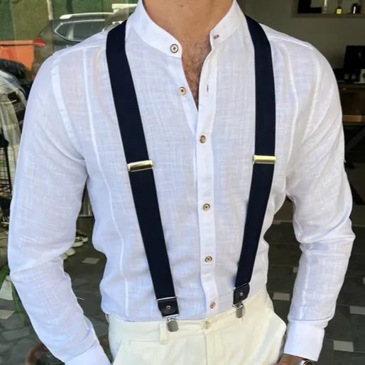 Textured Long Sleeve Slim Fit Cotton Casual Shirt