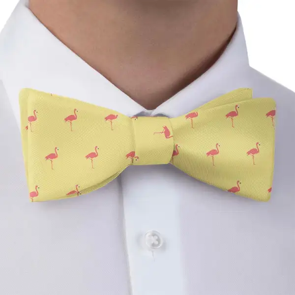 Flamingos Pattern Bow Tie