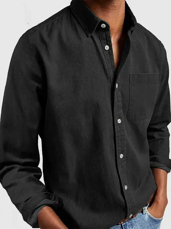 Garment Washed Pocket Shirt