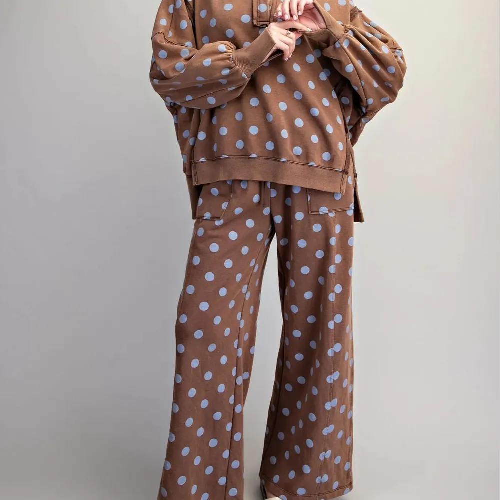 Washed Polka Dot Pullover
