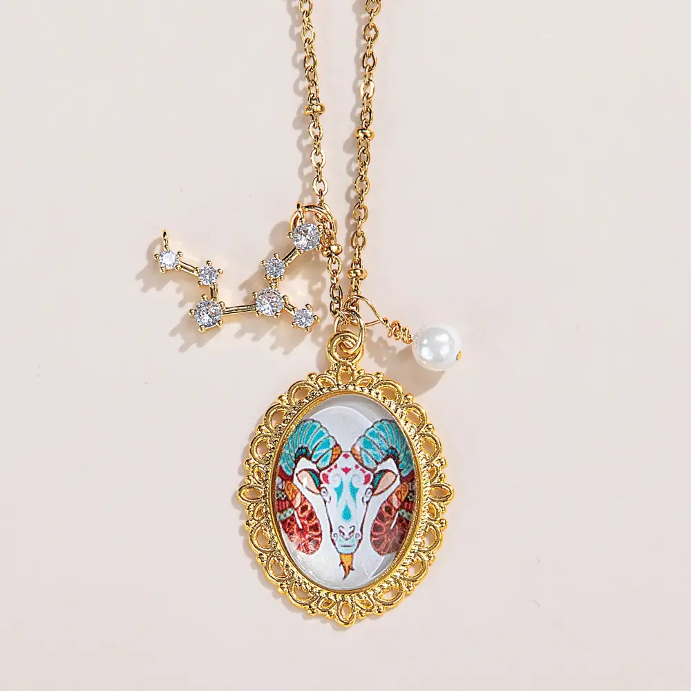 Sculpted Pearl Cabochon Heart Pendant Necklace
