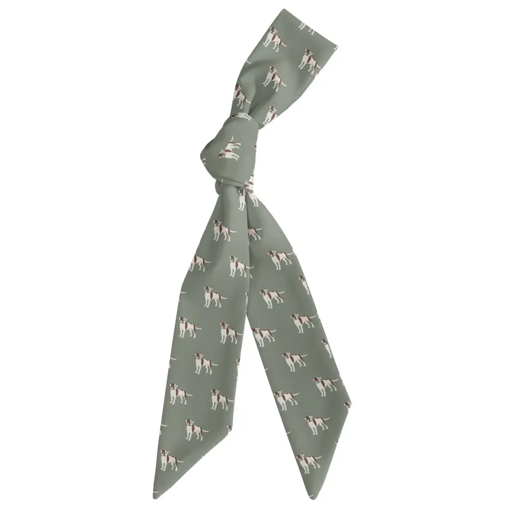American Bulldog Motif Hair Scarf