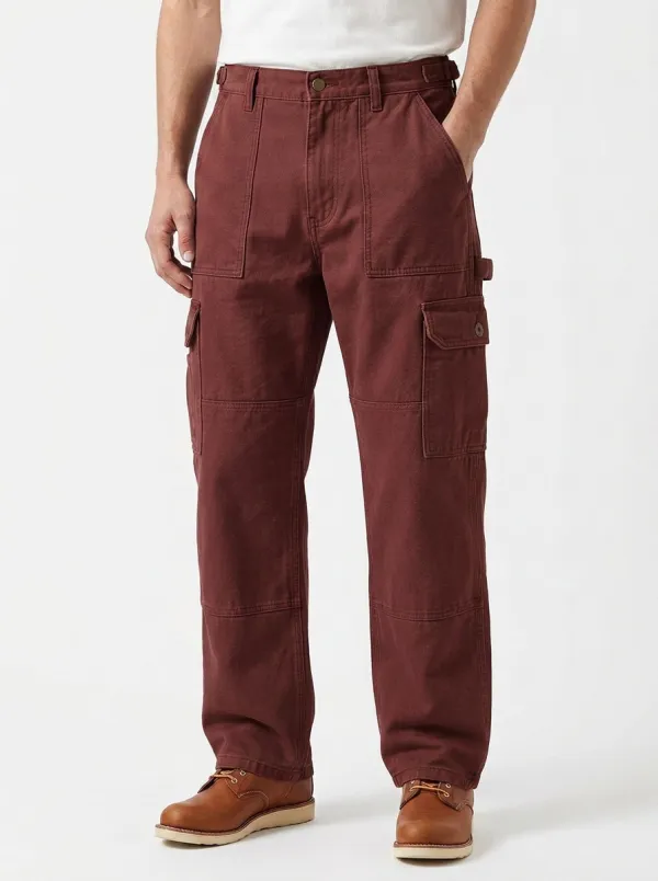 Men's Relaxed Canvas Workwear Cargo Pants