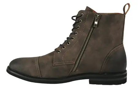 Men's Streamlined Casual Side Zip Faux Leather Everyday Boots
