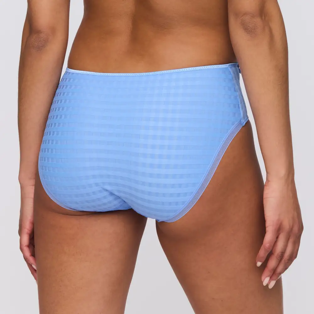 Women's Full Coverage Elastic Waistband Cotton Gusset Floral Embroidery Cotton Checkered Retro Detail Soft Fabric Stretch Fit Brief Panty