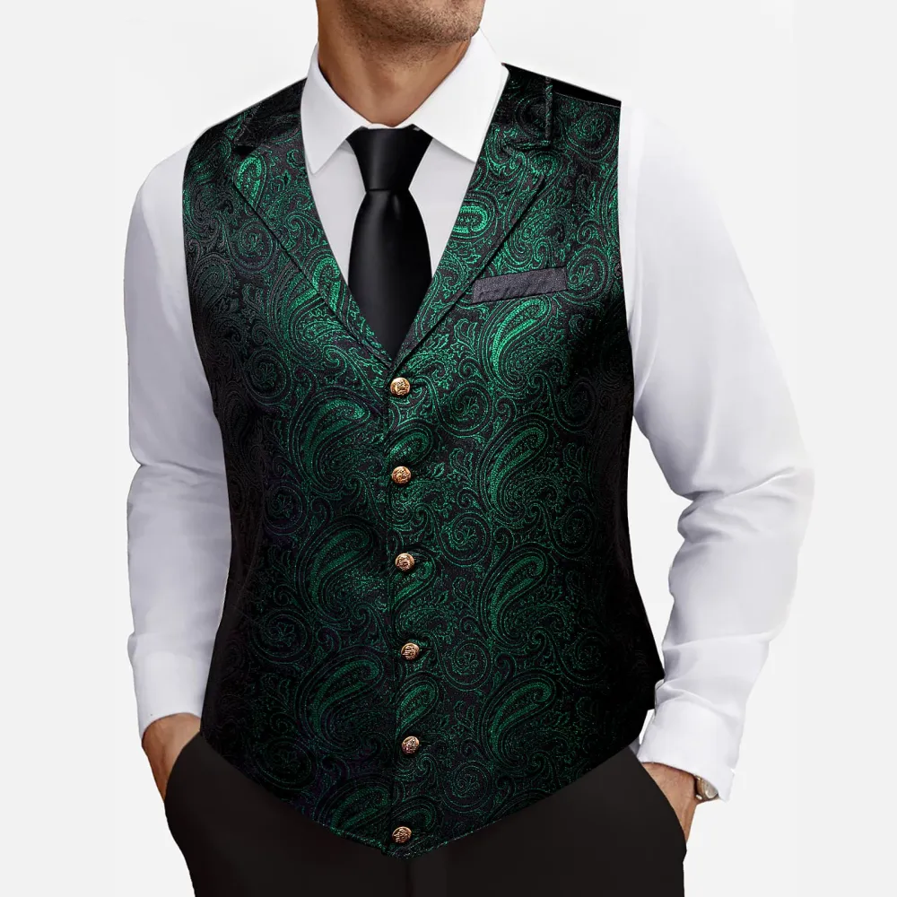Refined Paisley Dress Vest