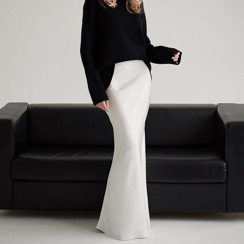 Lightweight High Waist Mermaid Pencil Skirt