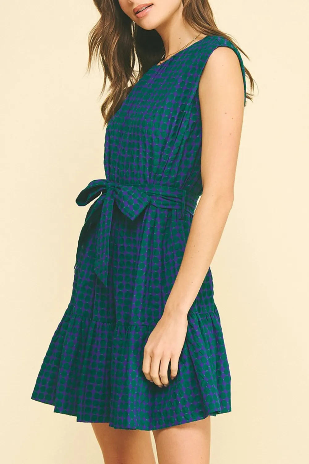 Polka Dot Tiered Mini Dress