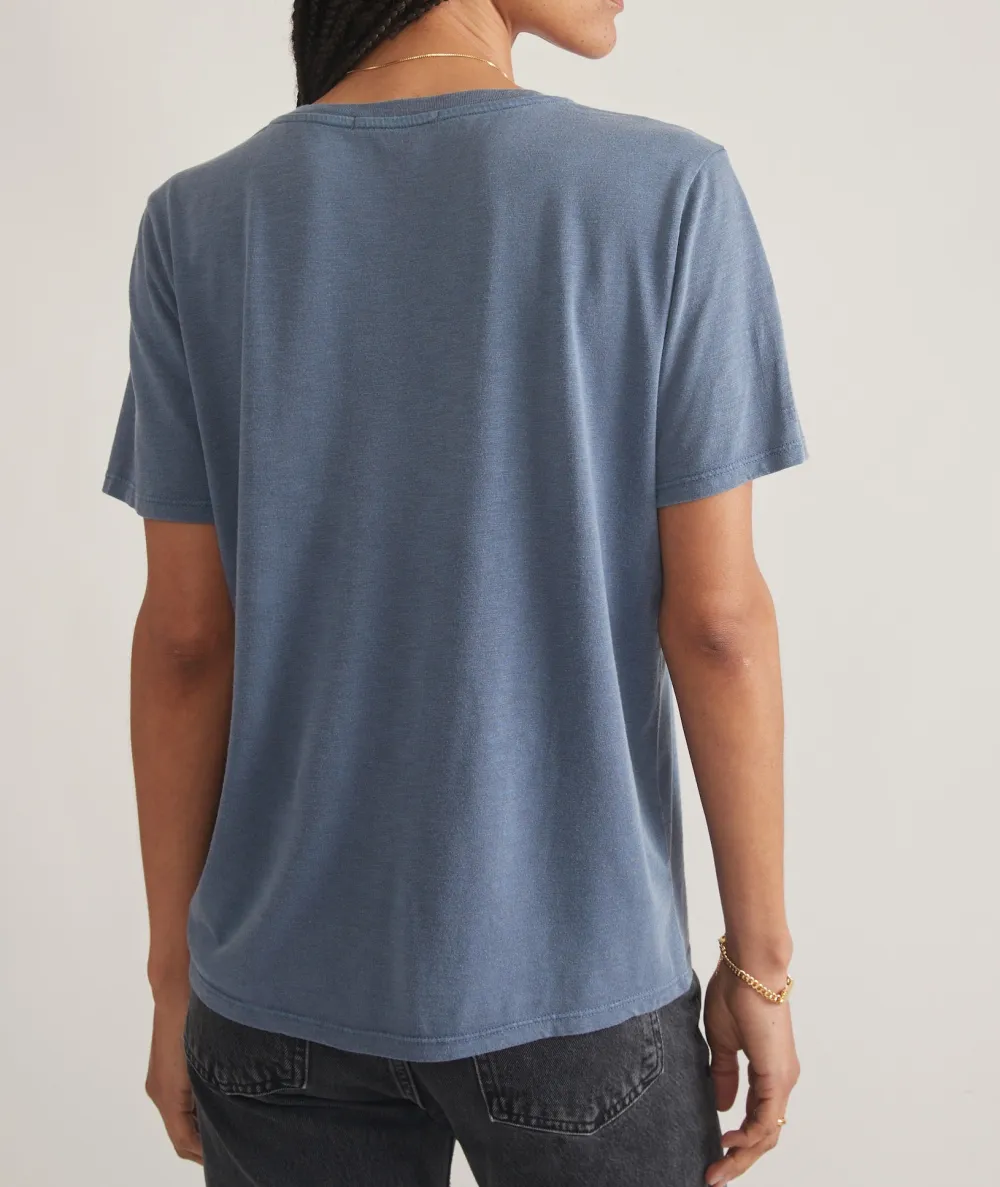 Black lris V Neck Tee