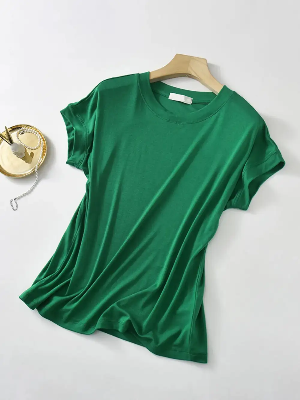 Sleek Round-Neck Short-Sleeve T-Shirt