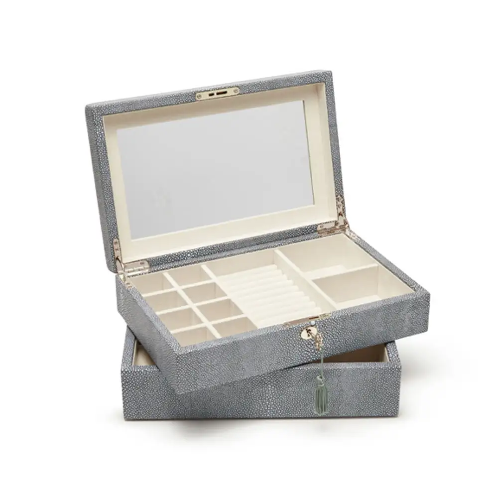 Mirror Lid Stackable Jewelry Box Set
