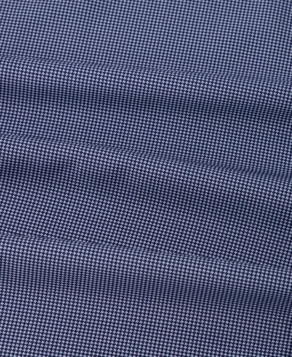 Classic Houndstooth Four-Way-Stretch Modern-Fit Men's Dress Shirt