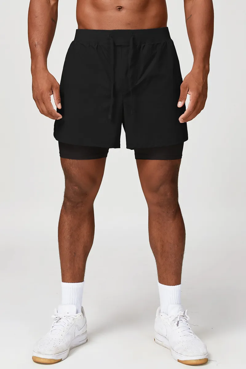 Quick Dry Breathable Drawstring Athletic Shorts