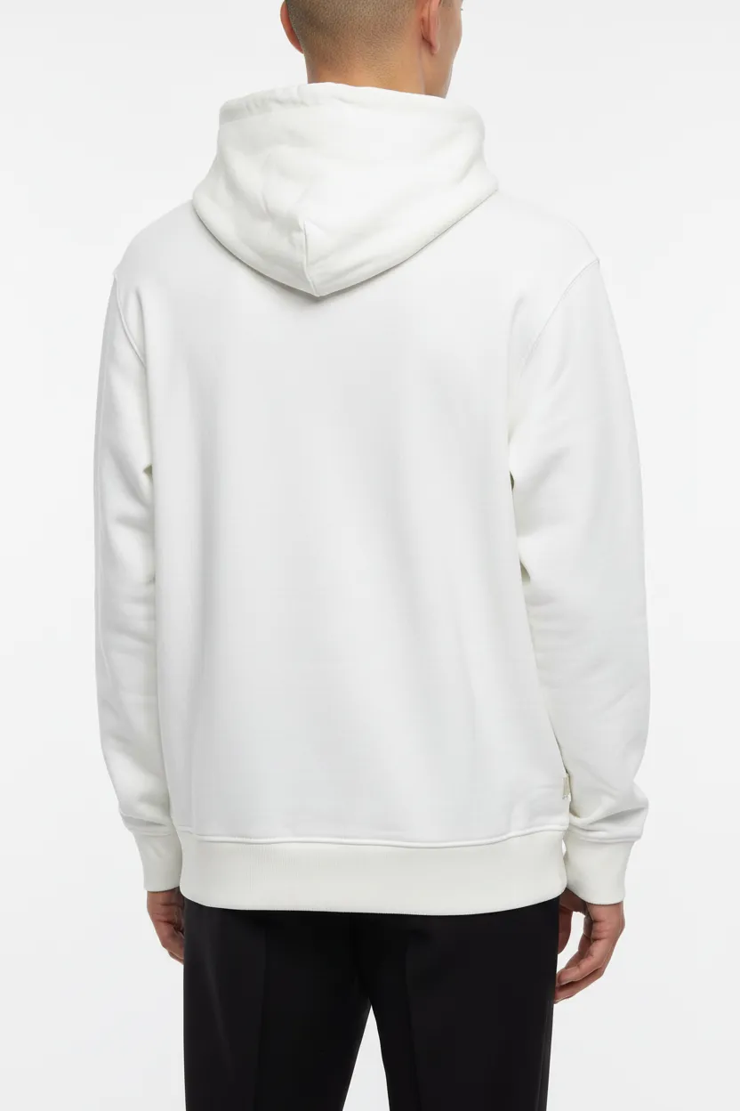Polished Regular Fit Cotton Ribbed Hooded Pullover Hoodie