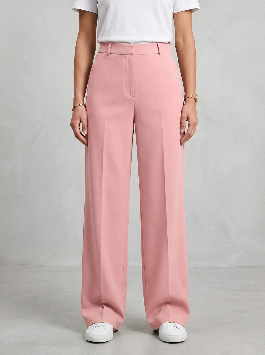 High-Waist Tailored Relaxed Women's Wide-Leg Trousers