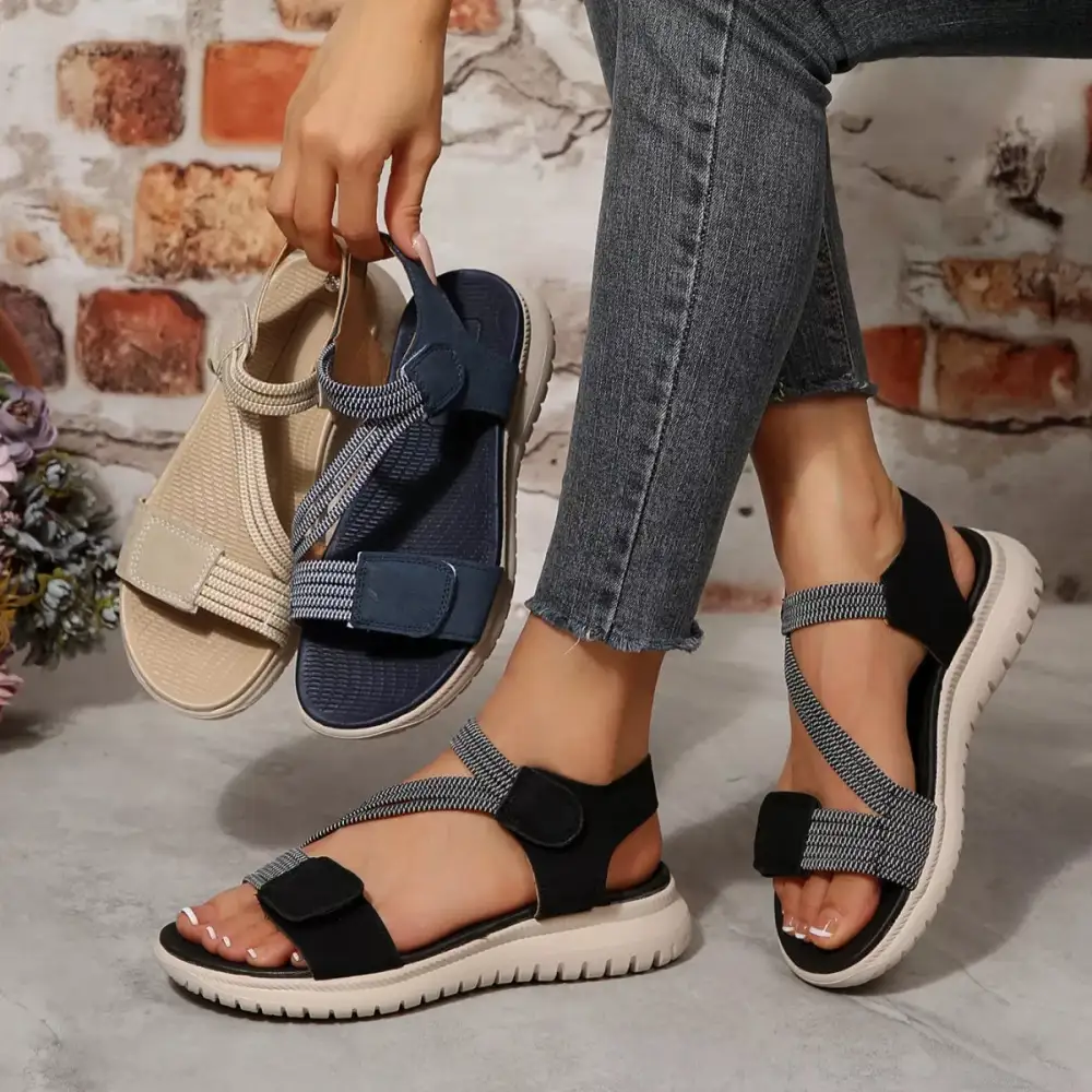 Lounge Open Toe Wedge Sandals