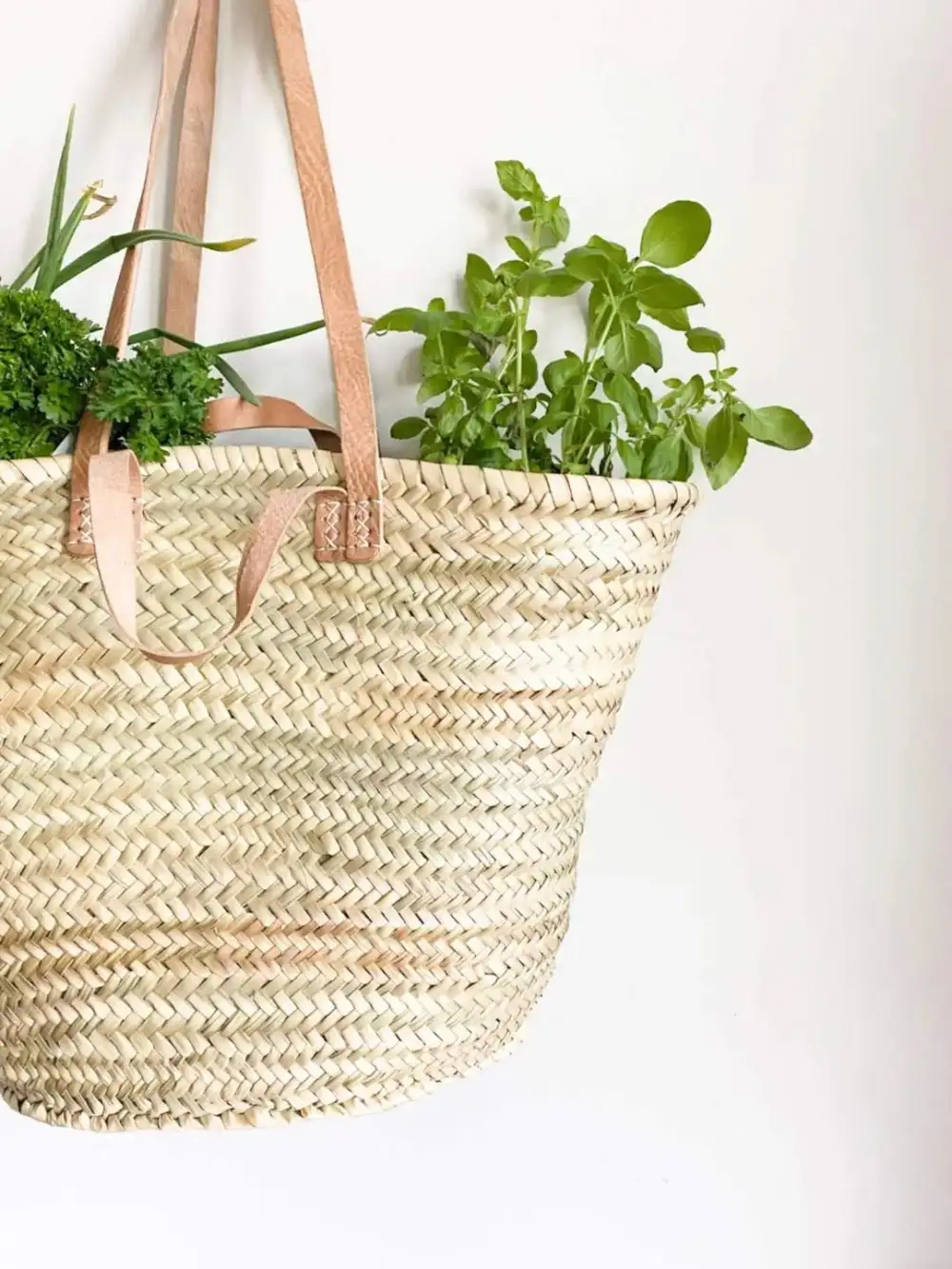 Woven Faux Leather Shoulder Bag