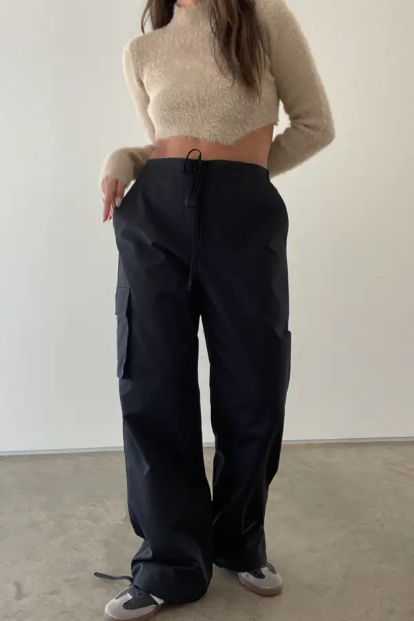 Oversized Nylon Cargo Pants