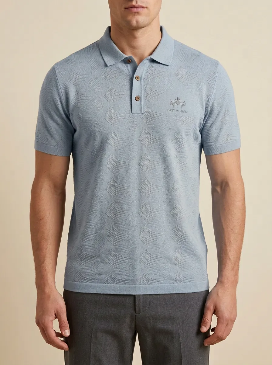 Textured Classic Men's Polo Shirt